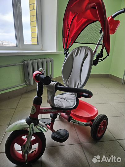 Детский велосипед трехколесный с ручкой