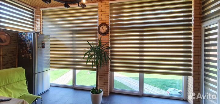 Рулонные шторы день ночь зебра в Белгороде