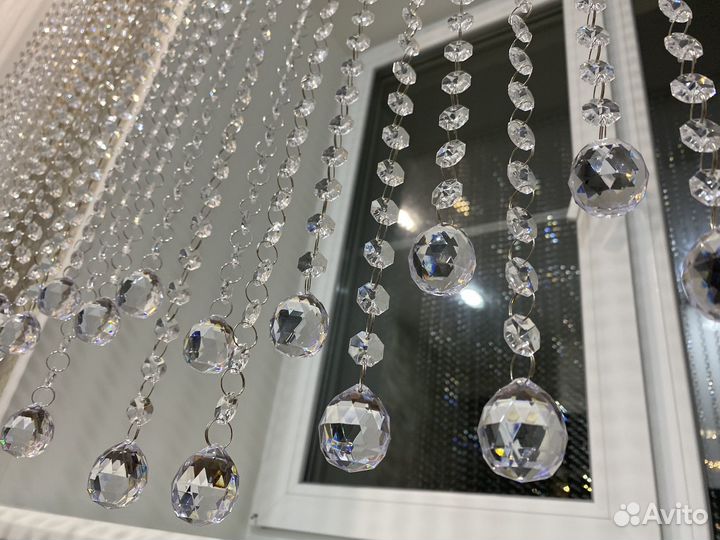 Штора декор нить из бусин