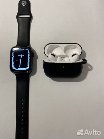 Оригинальные Air pods Pro and Apple Watch Series 7