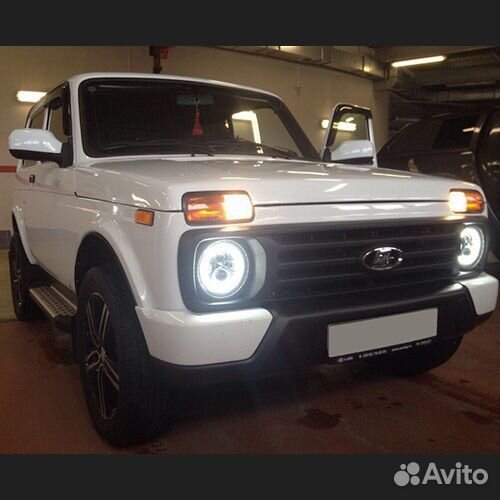 Светодиодные LED фары Нива, УАЗ