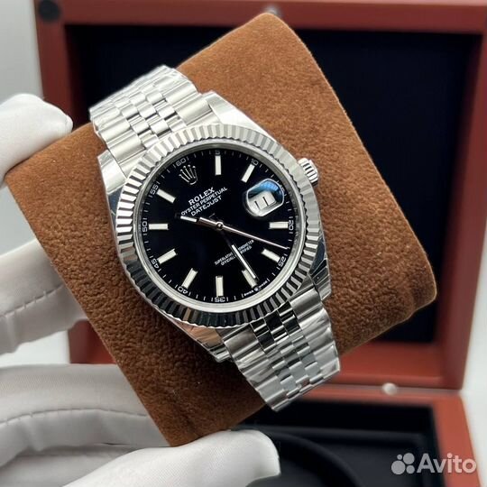 Часы Rolex DateJust Black 41 мм