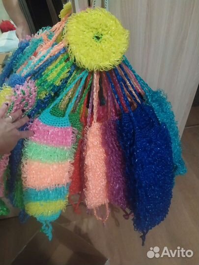 Мочалка вязаная