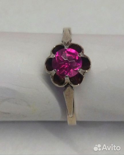 Кольцо. серебро. 925 проба (звезда) С позолотой СС