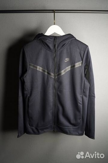 Зип-Худ Nike Tech Fleece темно-синий