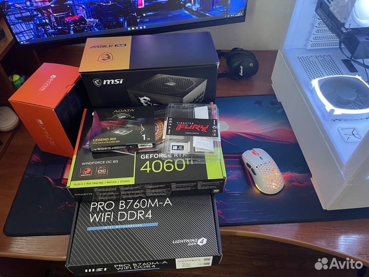 Игровой пк i5 12400f rtx 4060ti