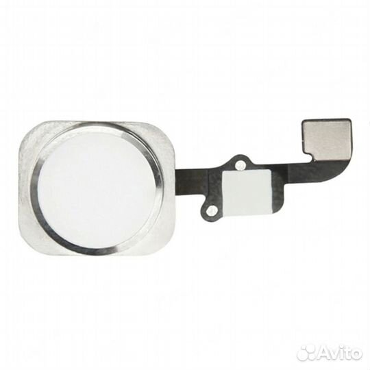 Кнопка home для iPhone 6, 6 Plus на шлейфе белая с