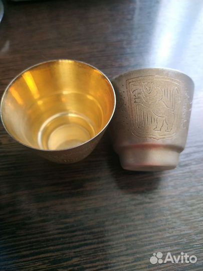 Рюмки серебро и мельхиор