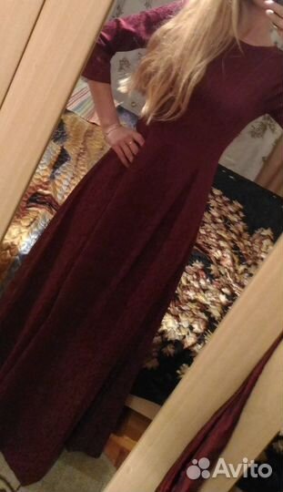 Вечернее платье в пол 40 xs