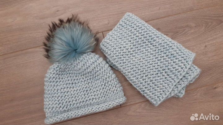 Комплект шапка и снуд зима