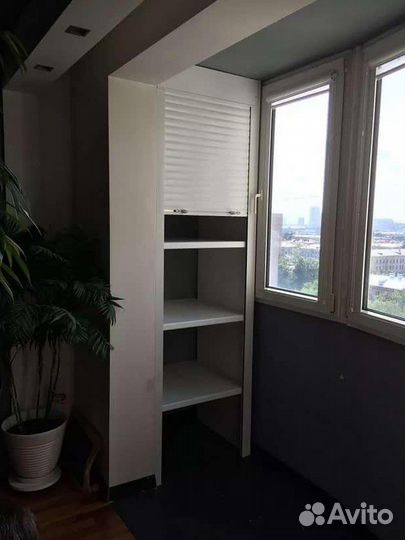 Шкаф с рольставнями на балкон на заказ с доставкой