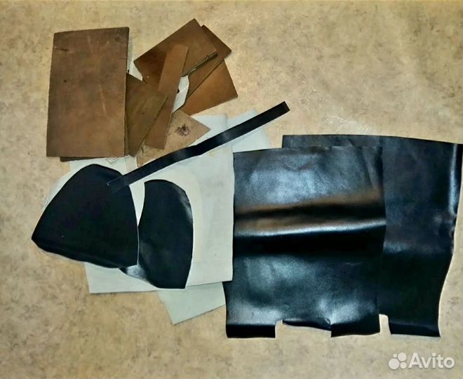 Кожа для рукоделия, крой хромовый для сапог