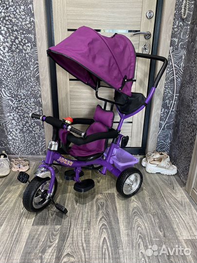 Велосипед трехколесный с ручкой