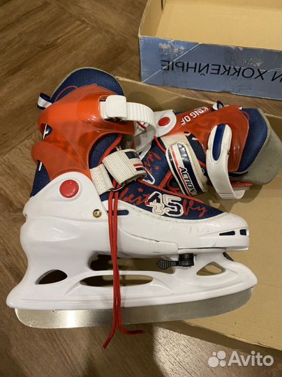 Коньки р30-33 ледовые раздвижные