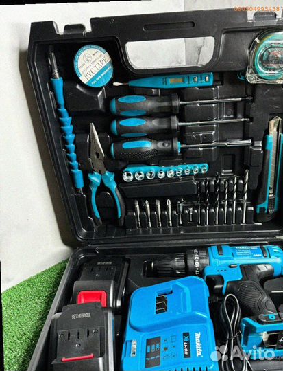 Шуруповерт Makita 26V с набором инструментов (Арт