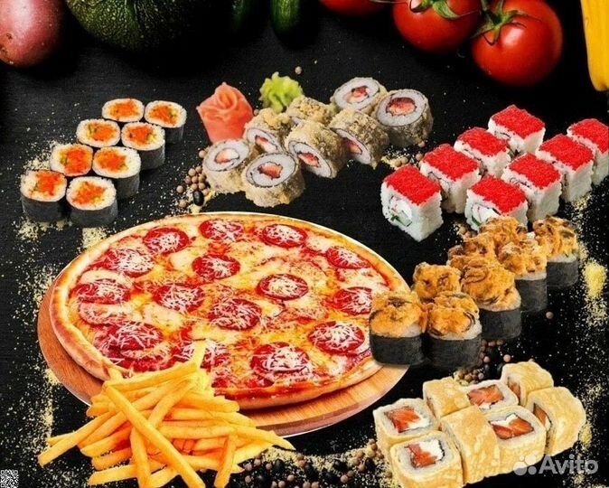 Пиццepия c дocтaвkoй cyши и пиццы
