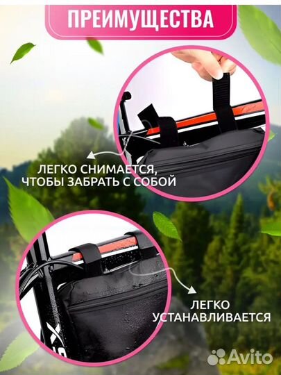 Сумка велосипедная на раму