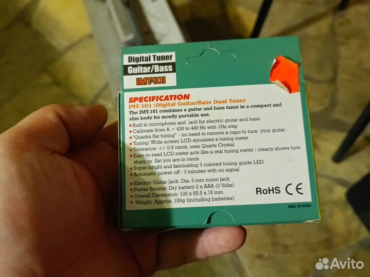 Тюнер цифровой гитарный