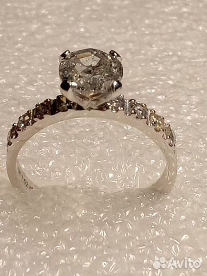 Кольцо С Природными Бриллиантами 1,47 карат.17 р