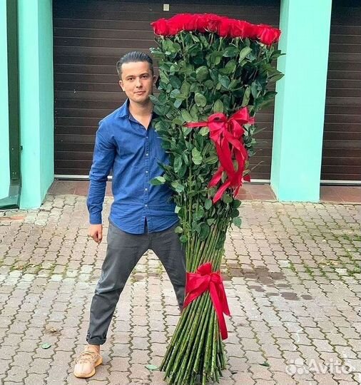 Розы высокие Доставка цветов