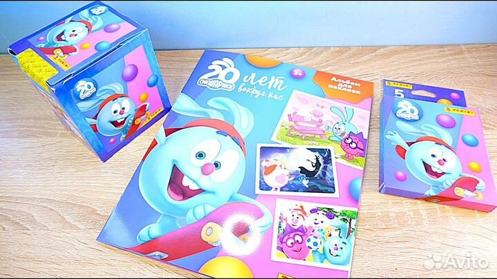 Наклейки panini смешарики