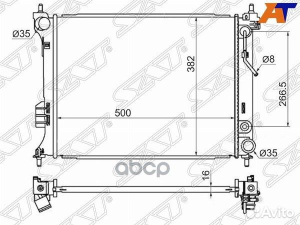 Радиатор Hyundai I20 08-14 / Kia Venga 10-17 HY