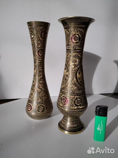 Вазы латунные, Индия