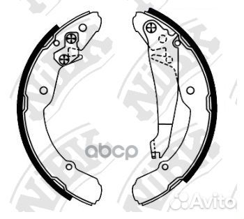 Колодки тормозные барабанные задние NiBK FN0554