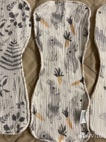 Салфетки для новорожденных, слюнявчики