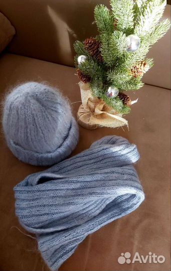 Шапка бини мохер