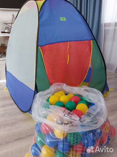 Шарики для сухого бассейна + палатка