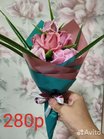 Розы из мыла