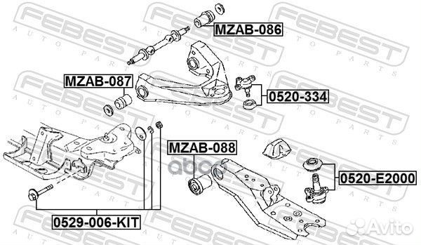 Опора шаровая лев.+прав. Mazda E2000/E2200 97