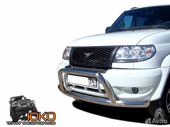 Защита переднего бампера УАЗ Patriot