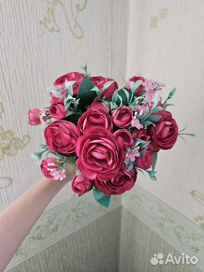 Искусственные цветы, букет, пионы