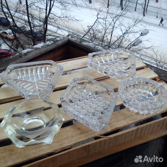 Пепельницы лзхс хрусталь, оптическое стекло и др