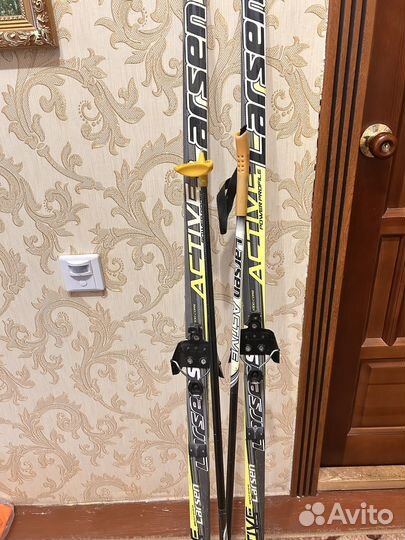 Лыжи беговые детские 150 с ботинками 34 размера