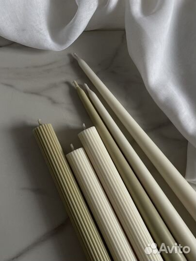 Свечи столовые из соевого воска