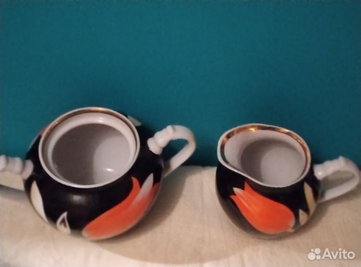 Предметы от сервизов СССР Барбарис Золотая линия