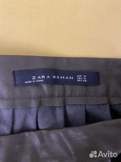 Юбка Zara из эко кожи