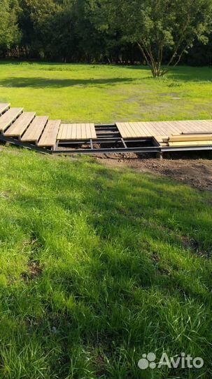 Монтаж винтовых свай для дорожек