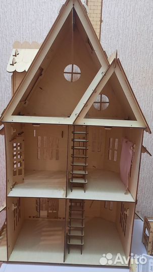 Детские игрушки пакетом.Кукольн.дом 85см с мебелью