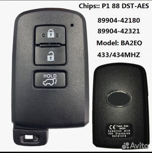 Смарт ключ зажигания для Toyota Rav4 Camry BA2EQ