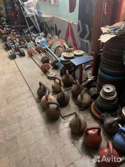Продам штанги в сборе грифы блины гантели