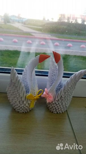 Лебедь. Оригами. Поделки