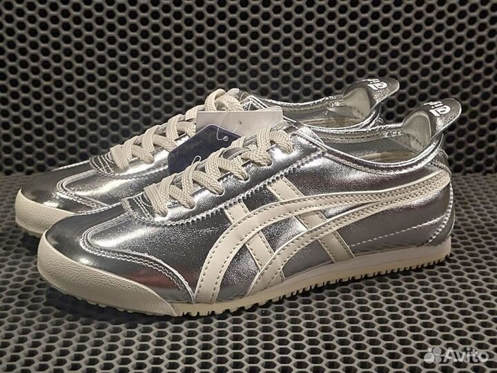 Кроссовки asics onitsuka tiger mexico 66 серебро