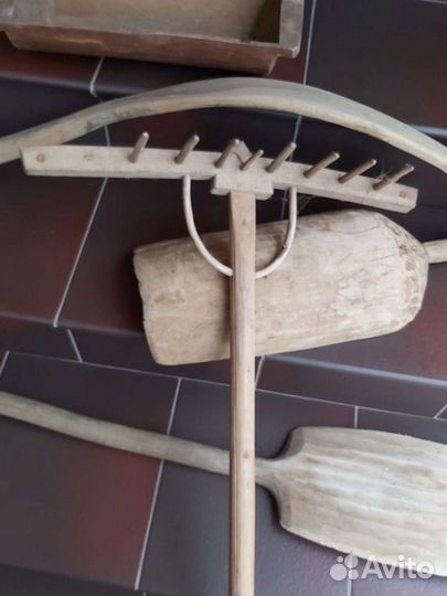 Грабли старинные деревянные