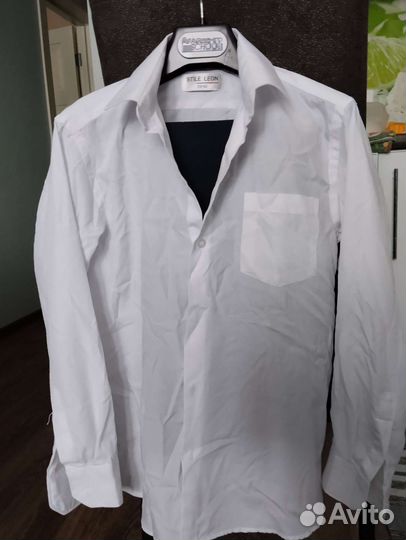 Рубашка белая, кардиган р.140 для школы