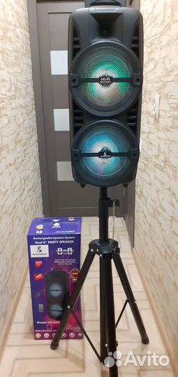 Большая колонка Crowns 60см Мощность 50в Блютуз