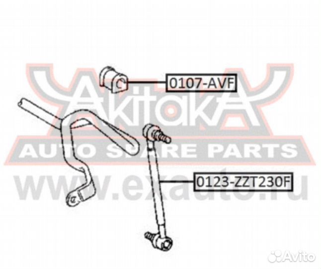 Asva 0107-AVF Втулка стабилизатора перед прав/лев